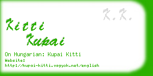 kitti kupai business card